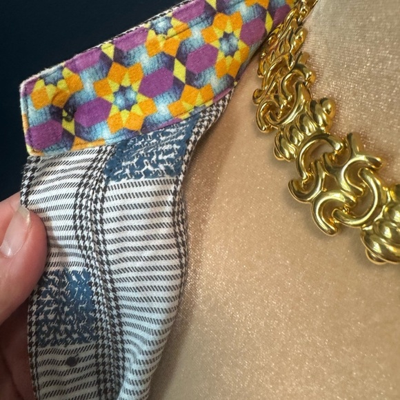 Robert Graham Stylish Grey and Black Men's Shirt Cotton M - Picture 8 of 9